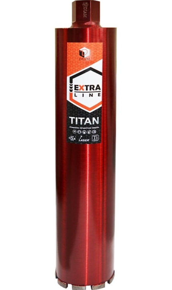 Коронка алмазная Diam Titan Extra Line 112*450*1 1/4UNC  железобетон, бетон, кирпич, мокрый рез  313002