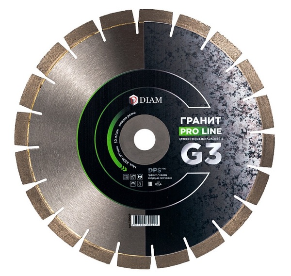 Диск алмазный Diam Pro Line Granite G3 300 310 *3,0*15*60/25,4 030668