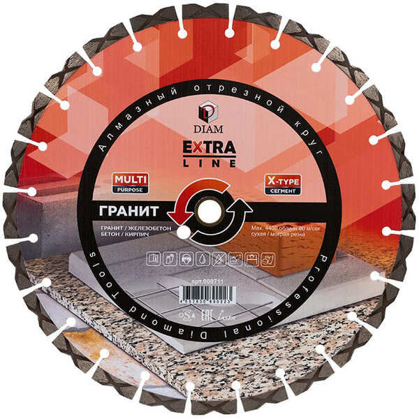 Диск алмазный Diam Extra Line Granite 400*3,5*12*25,4/20 000712