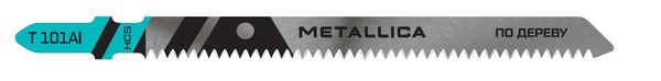 Пилки для лобзика по дереву Metallica Optima T101AI, 100/75мм шаг 1,7мм, HCS чистый рез  2шт  907696