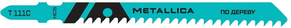 Пилки для лобзика по дереву Metallica Optima T111C, 100/75мм шаг 3мм, HCS грубый рез  2шт  907658