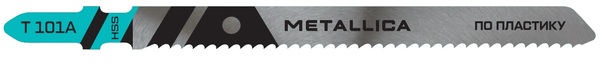 Пилки для лобзика по пластику Metallica Optima T101A, 100/75мм шаг 2мм, HSS чист. рез  2шт  907771