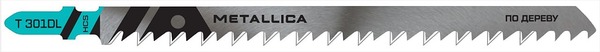 Пилки для лобзика по дереву Metallica Optima T301DL, 132/110мм шаг 4мм, HCS быстрый рез  2шт  907634