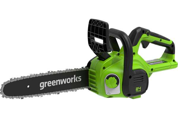Аккумуляторная пила цепная GreenWorks G24CS25K4, 24 В, 25 см, c 1хАКБ 4Ач и ЗУ 2007707UB