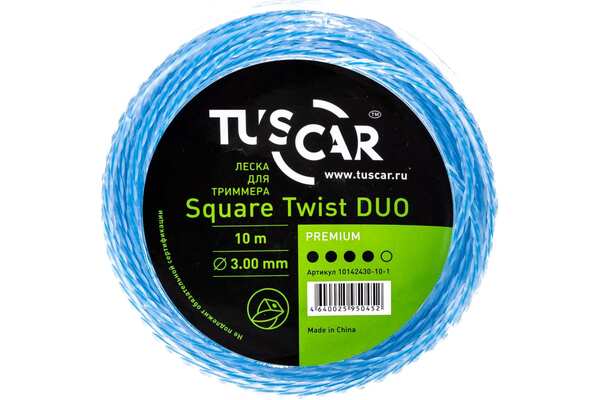 Леска TUSCAR Square Twist DUO, Premium, 3.0mm*10m 10142430-10-1