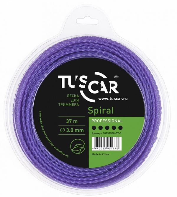 Леска Tuscar Spiral, Professional, 3.0mm*37m 10131530-37-1