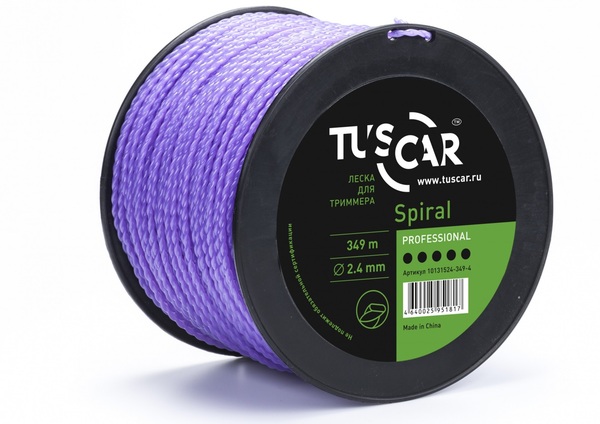 Леска Tuscar Spiral, Professional, 2.4mm*349m 10131524-349-4