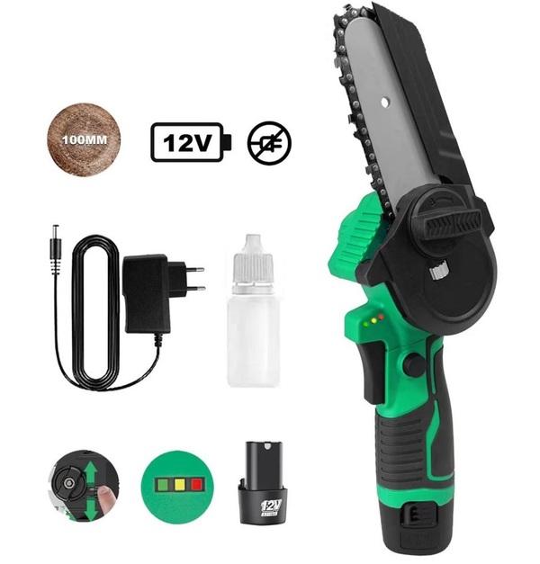 Аккумуляторный сучкорез ZITREK GreenSaw 12 12В, 1,5Ач Li-ion аккум. 2шт, ЗУ 082-1859 дрель аккумуляторная ударная zitrek crusher 14 li 12в li ion аккум 2шт зу кейс бита