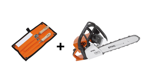 Пила цепная бензиновая Stihl MS 180 шина R 40см цепь 63 PM + подарок (Заточной набор 1/4", 3/8" 5605-007-1027) 1130-012-3042