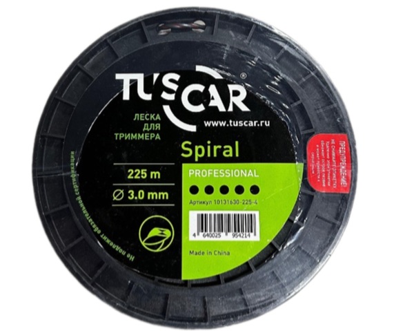 Леска Tuscar Spiral grey/red, Professional, 3.0mm*225m 10131630-225-4