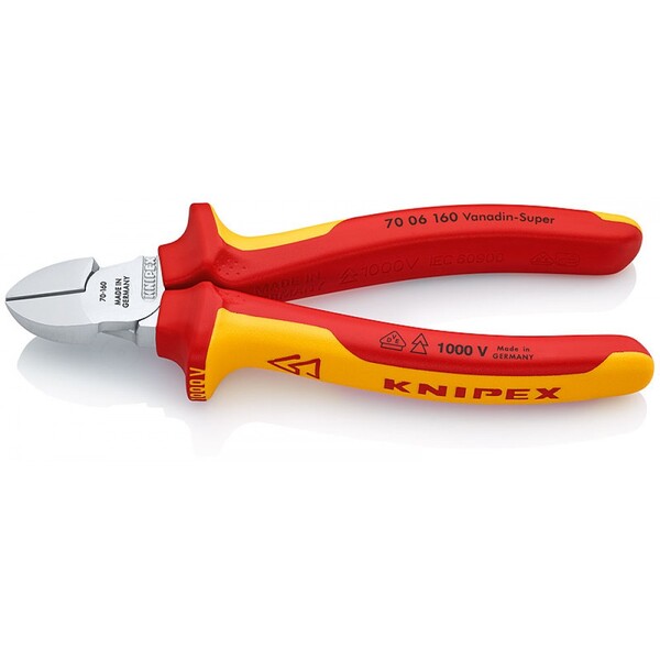 Бокорезы диэлектрические Knipex 160мм 1000V KN-7006160SB бокорезы matrix 160мм диэлектрические 1000в