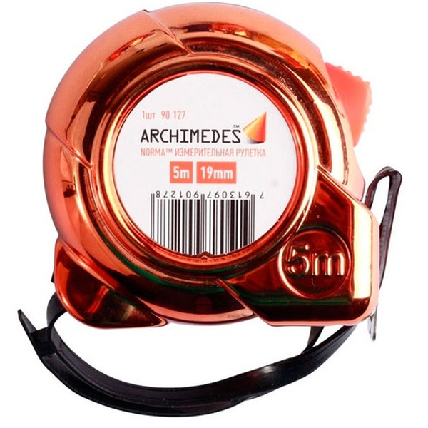 Рулетка Archimedes 5м orange 90127