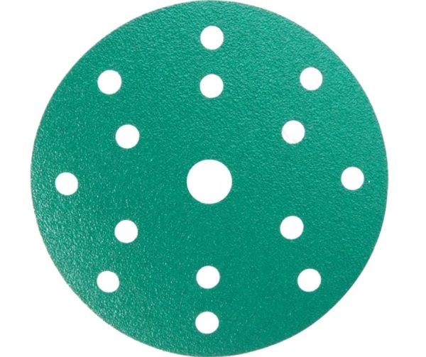 Круг шлифовальный на плёночной основе AbraForce Green Film 15 отв. 150мм Р1000  уп.5шт  181337
