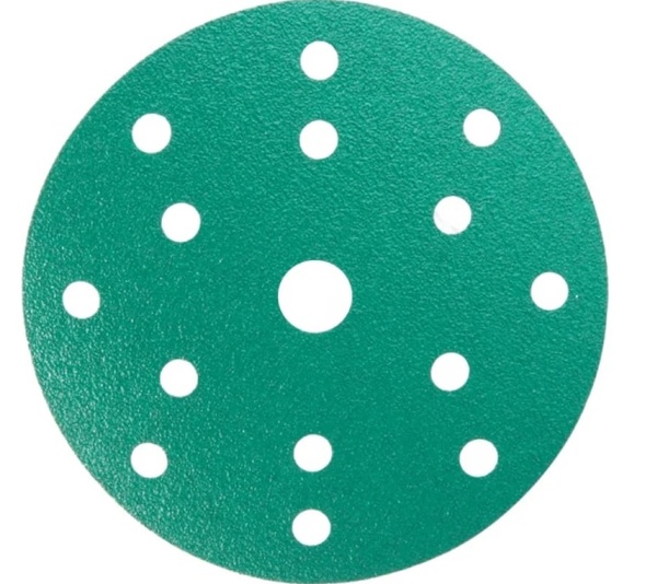 Круг шлифовальный на плёночной основе AbraForce Green Film 15 отв. 150мм Р1200  уп.5шт  181338