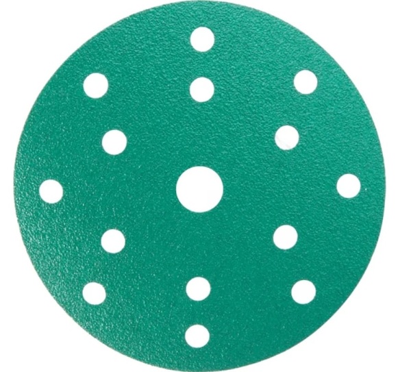Круг шлифовальный на плёночной основе AbraForce Green Film 15 отв. 150мм Р2000  уп.5шт  181340
