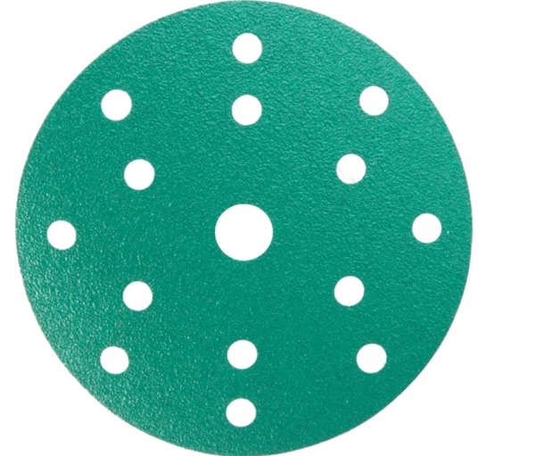 Круг шлифовальный на плёночной основе AbraForce Green Film 15 отв. 150мм Р500  уп.5шт  181334