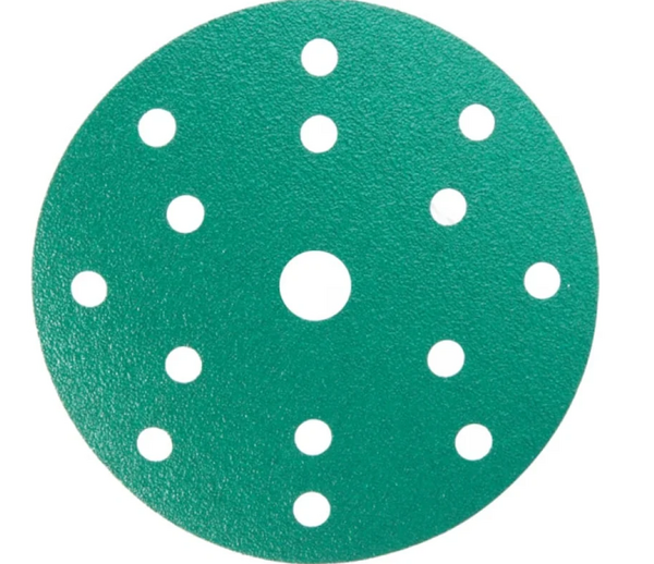 Круг шлифовальный на плёночной основе AbraForce Green Film 15 отв. 150мм Р600  уп.5шт  181335