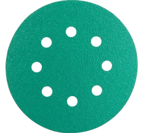 Круг шлифовальный на плёночной основе AbraForce Green Film 8 отв. 125мм Р1200  уп.5шт  181303