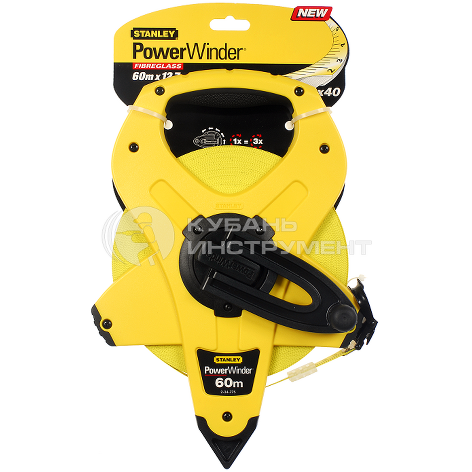 Рулетка геодезическая Stanley Powerwinder 60м 2-34-775