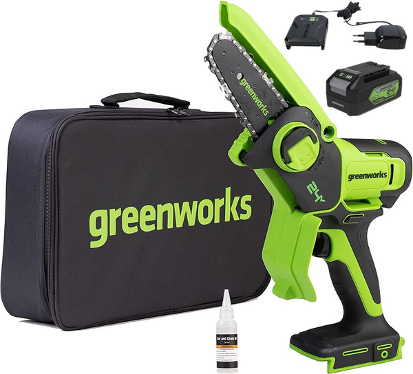 Аккумуляторный сучкорез GreenWorks GD24CSMNX  1хАКБ 4Ач и ЗУ  2008707UB