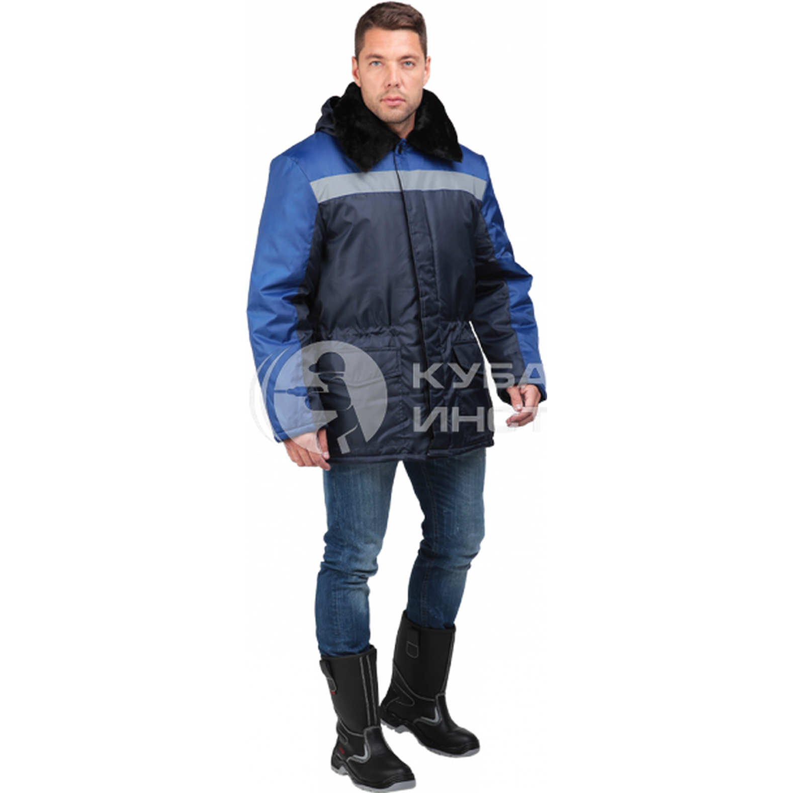 Куртка Регион утепленная темно-синий-василек  96-100, 170-176  Кур 313