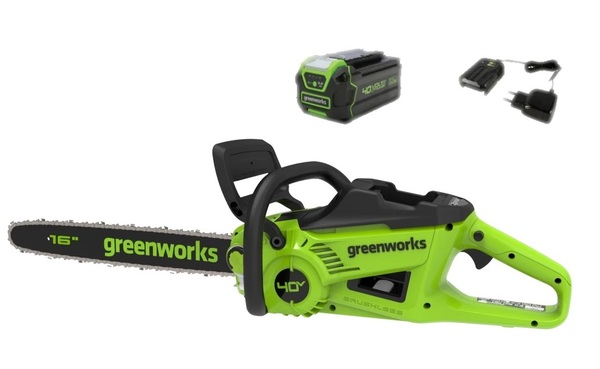 Аккумуляторная пила цепная GreenWorks GD40CS20X  1хАКБ 8 Ач И ЗУ  2008807UH