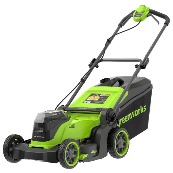 Аккумуляторная газонокосилка GreenWorks GD24X2LM411  c 2хАКБ 4Ач и ЗУ  2520907UD