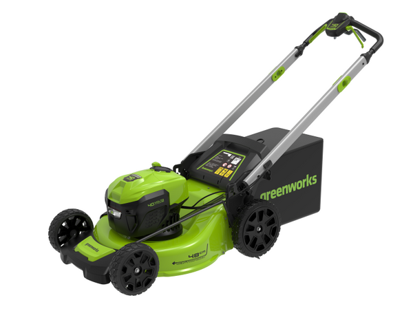 Аккумуляторная газонокосилка GreenWorks GD40LM48SP, 40V, 48 см, самоходная, бесщеточная, 1хАКБ 8 Ач и ЗУ 2517407UH