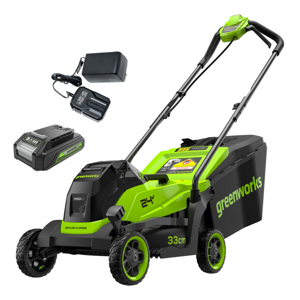 Аккумуляторная газонокосилка GreenWorks GD24LM331  с 1хАКБ 4Ач и ЗУ  2520607UB