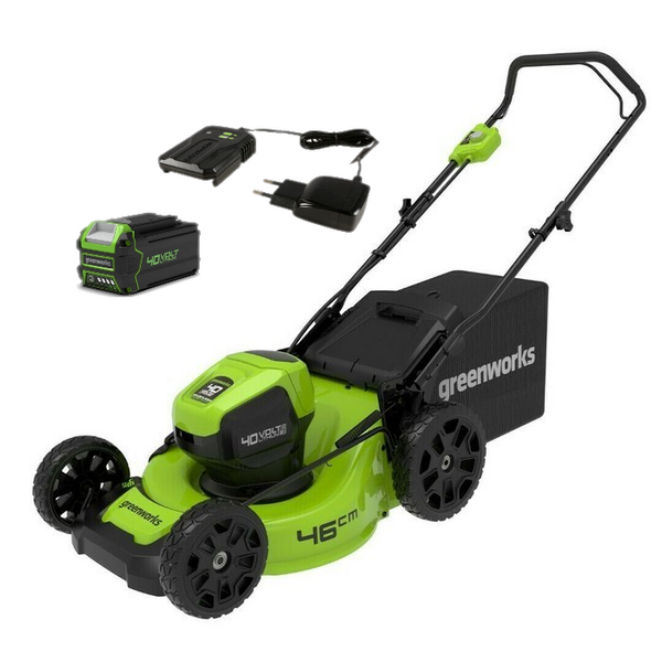 Аккумуляторная газонокосилка GreenWorks GD40LM46HP  с АКБ 4АЧ и ЗУ  2514407UB