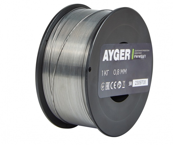 Проволока сварочная порошковая AYGER FWW0,8/1, 0.8мм, 1кг