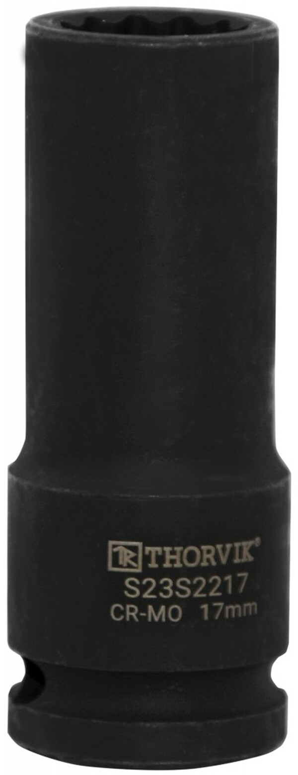 Головка торцевая ударная Thorvik глубокая  12-гранная 1/2"DR, 19 мм S23S2219