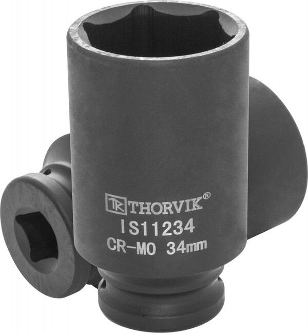 Головка торцевая ударная Thorvik  глубокая 1/2"DR, 34 мм IS11234