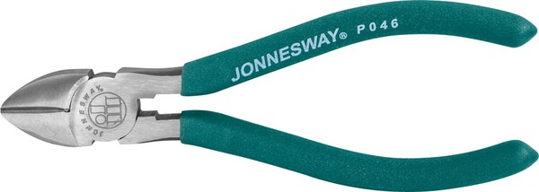 Бокорезы с увеличенными рычагами и ПВХ рукоятками, JONNESWAY 160 мм P046