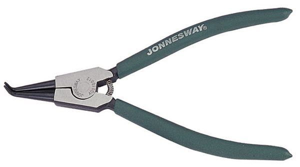 Щипцы загнутые JONNESWAY 90° для стопорных колец с ПВХ рукоятками, разжим, 220 мм, 32-80 мм AG010012