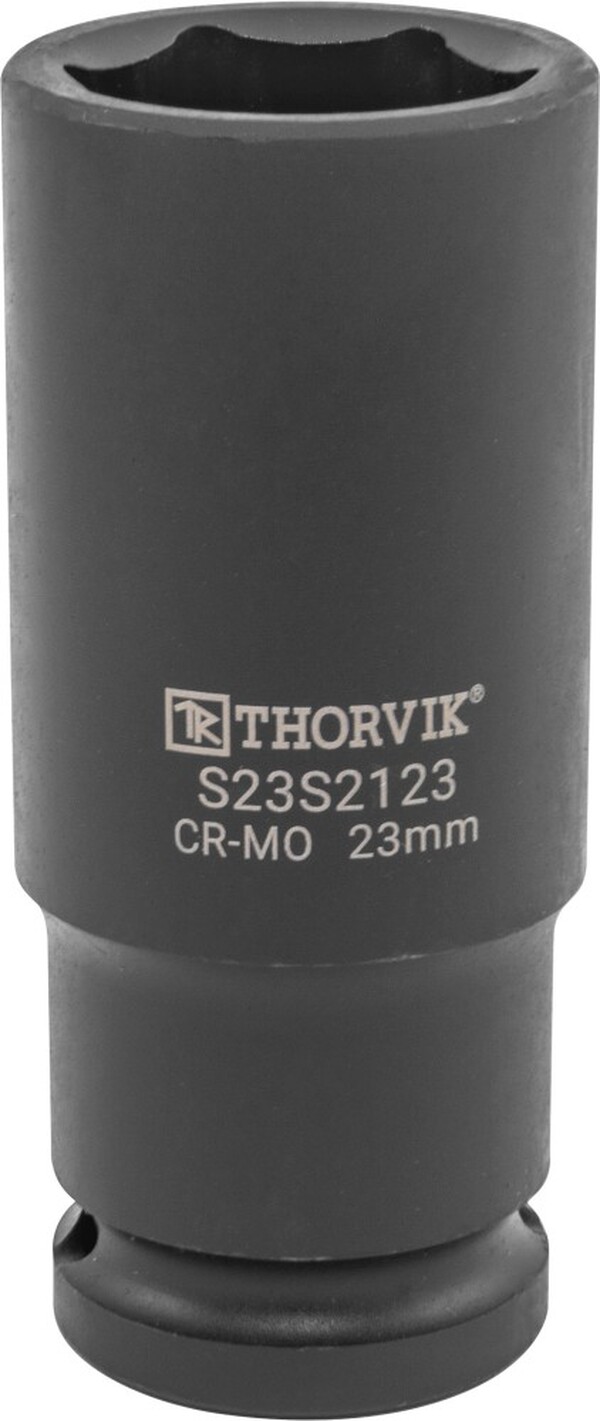 Головка торцевая ударная Thorvik глубокая 1/2"DR, 23 мм S23S2123
