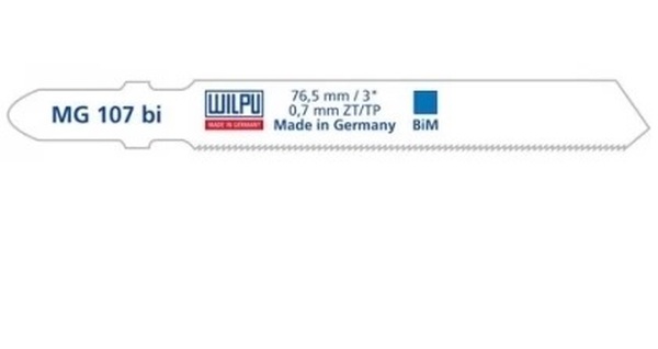 Пилки для лобзика по стали WILPU 80*170*5мм (MG107bi) 5шт 0252100005