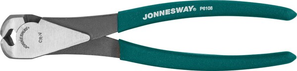 Кусачки торцевые с ПВХ рукоятками, JONNESWAY 200 мм P6108