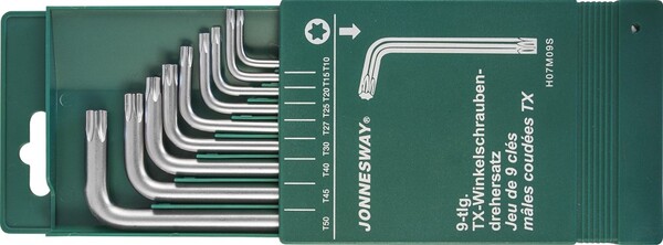 Комплект угловых ключей "TORX" H JONNESWAY 07M09S