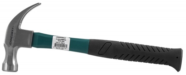 Молоток столярный с фиберглассовой ручкой, JONNESWAY 450 гр. M05016