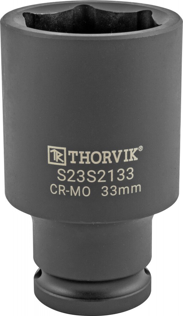 Головка торцевая ударная Thorvik глубокая 1/2"DR, 33 мм S23S2133