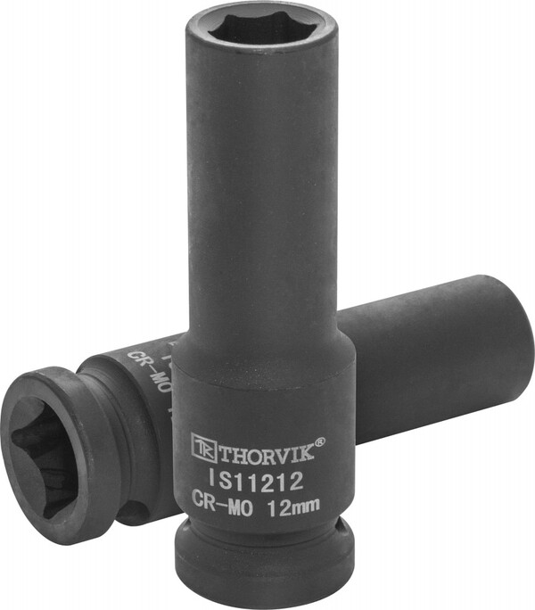 Головка торцевая ударная Thorvik глубокая 1/2"DR, 12 мм IS11212