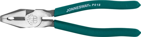 Пассатижи с увеличенными рычагами ПВХ рукоятками, JONNESWAY 200 мм P018