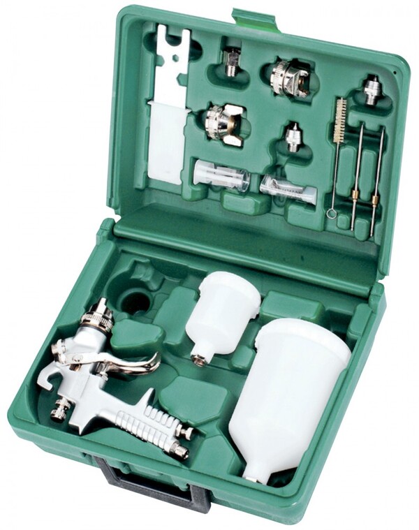 Набор пистолет покрасочный Jonnesway с аксессуарами, 15 предметов JA-6111K