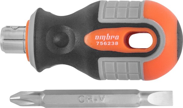 Отвертка стержневая двусторонняя Ombra ROUND GRIP, РН2,SL6x38 мм 756238