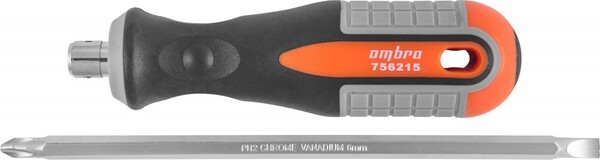 Отвертка стержневая двусторонняя Ombra ROUND GRIP, РН2,SL6x150 мм 756215