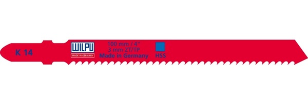 Пилки для лобзика по металлу и алюминию WILPU 75*100*3мм  K14  5шт 0276000005