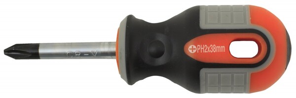 Отвертка стержневая крестовая Ombra ROUND GRIP, PH2x38 мм 751238