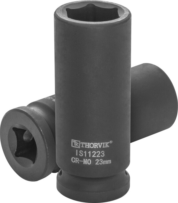 Головка торцевая ударная Thorvik глубокая 1/2"DR, 23 мм IS11223