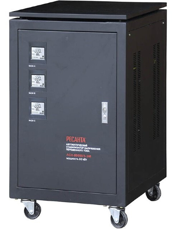 Стабилизатор напряжения Ресанта АСН-80000/3-ЭМ 63/4/15